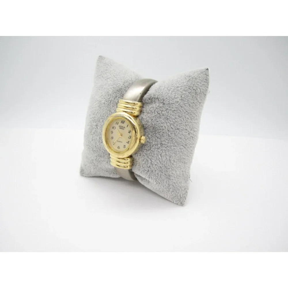 Women's Acqua Indiglo Quartz WR Analog 24mm Dial Causal Cuff Bangle Watch (F281)